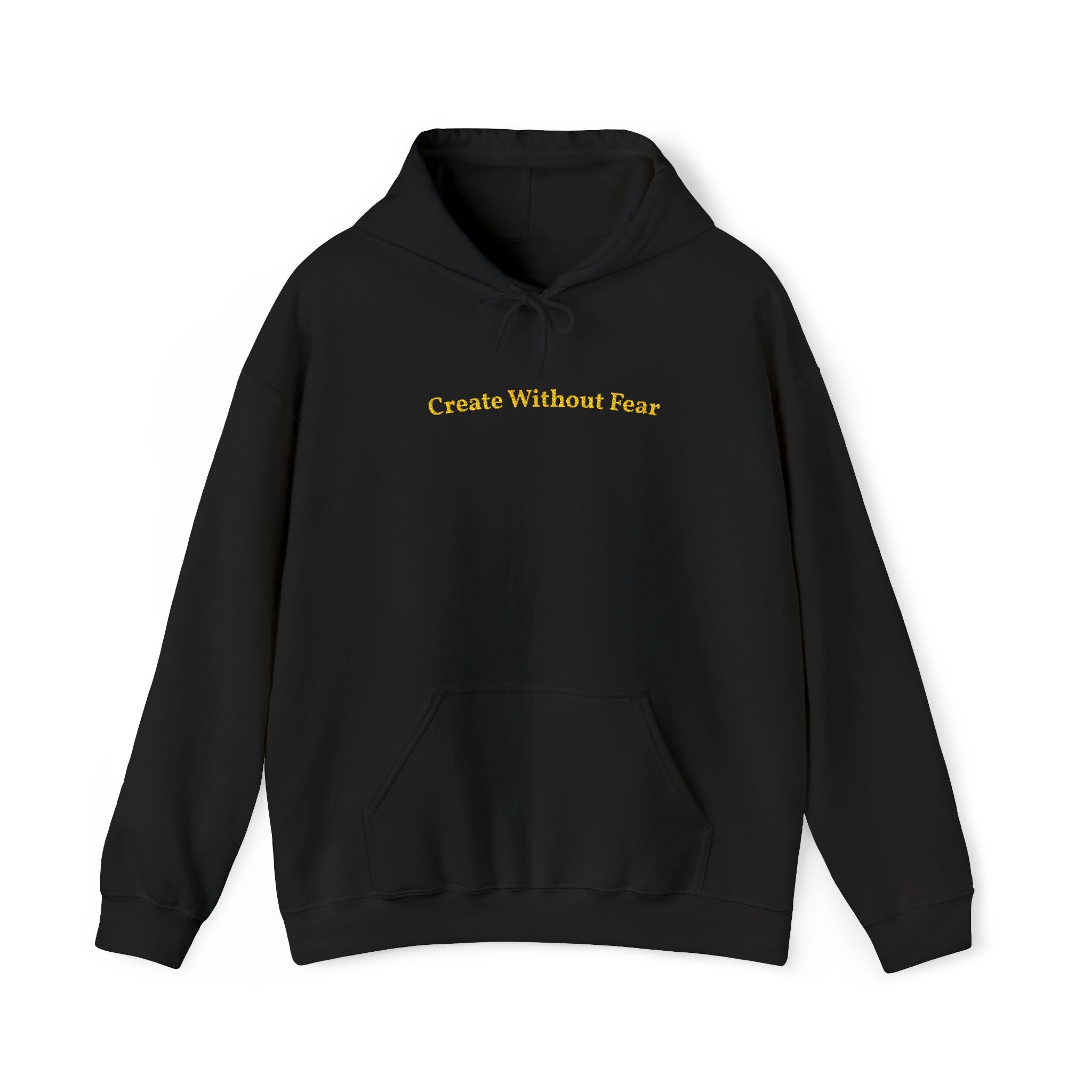 Create Without Fear Gold Embroidered Unisex Heavy Blend Hooded Sweatshirt, Strength And Hope Hoodie