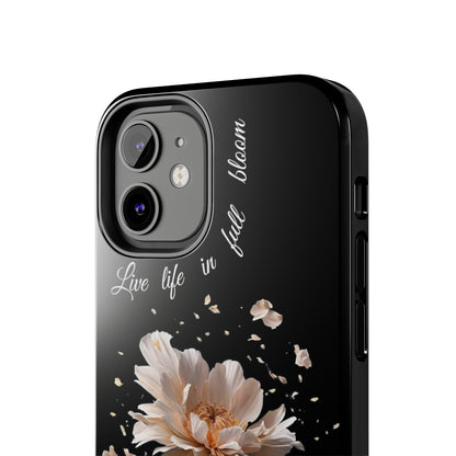 Matiby Amy's Special Flower Bloom Black Tough Phone Cases