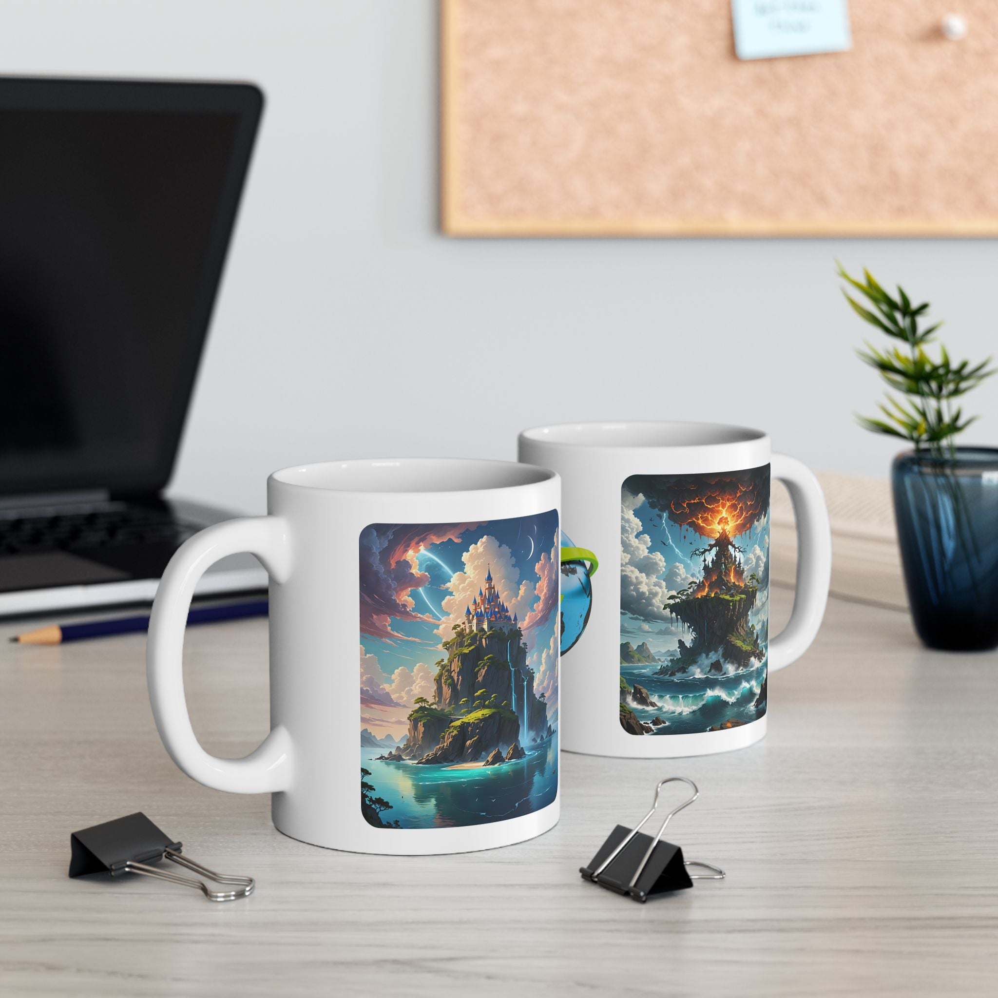 Contrast & Perspective #5 White Ceramic Mug — Time & Chance Daily Cup (11oz, 15oz)
