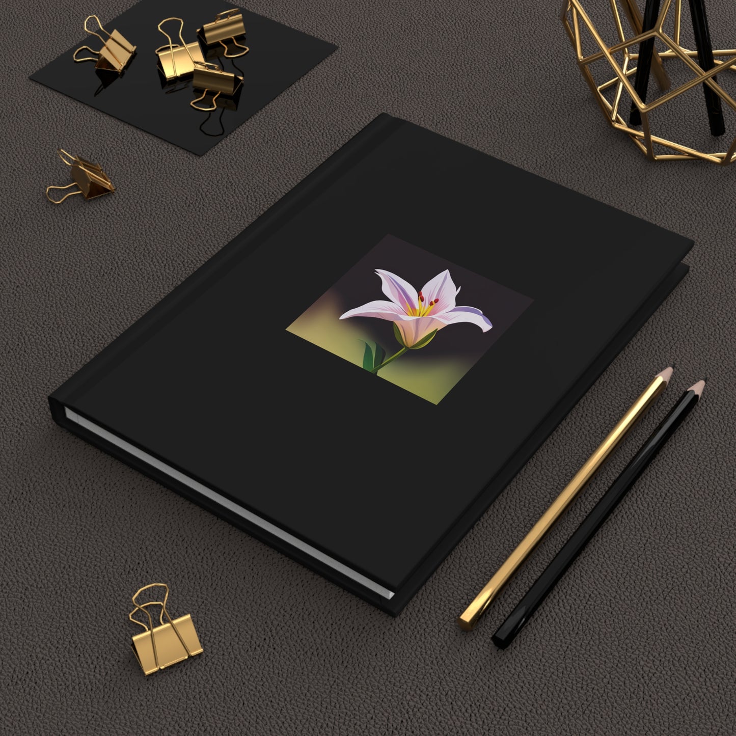 Lily Hardcover Journal Matte Black