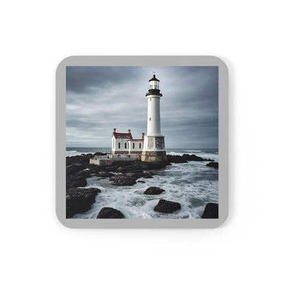 Matiby Lighthouse Light Grey Corkwood Coaster Set