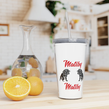 Matiby Plastic Tumbler with Straw