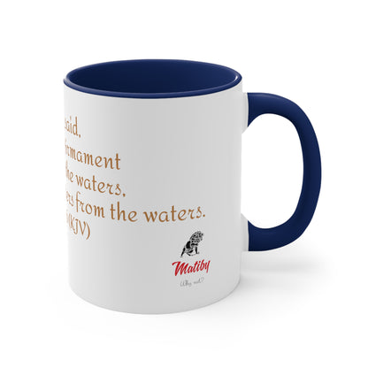 Bible Speaks Gen 1:6 Accent Mug, 11oz