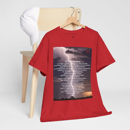 Lightning Style He is Risen Unisex Heavy Cotton Tee