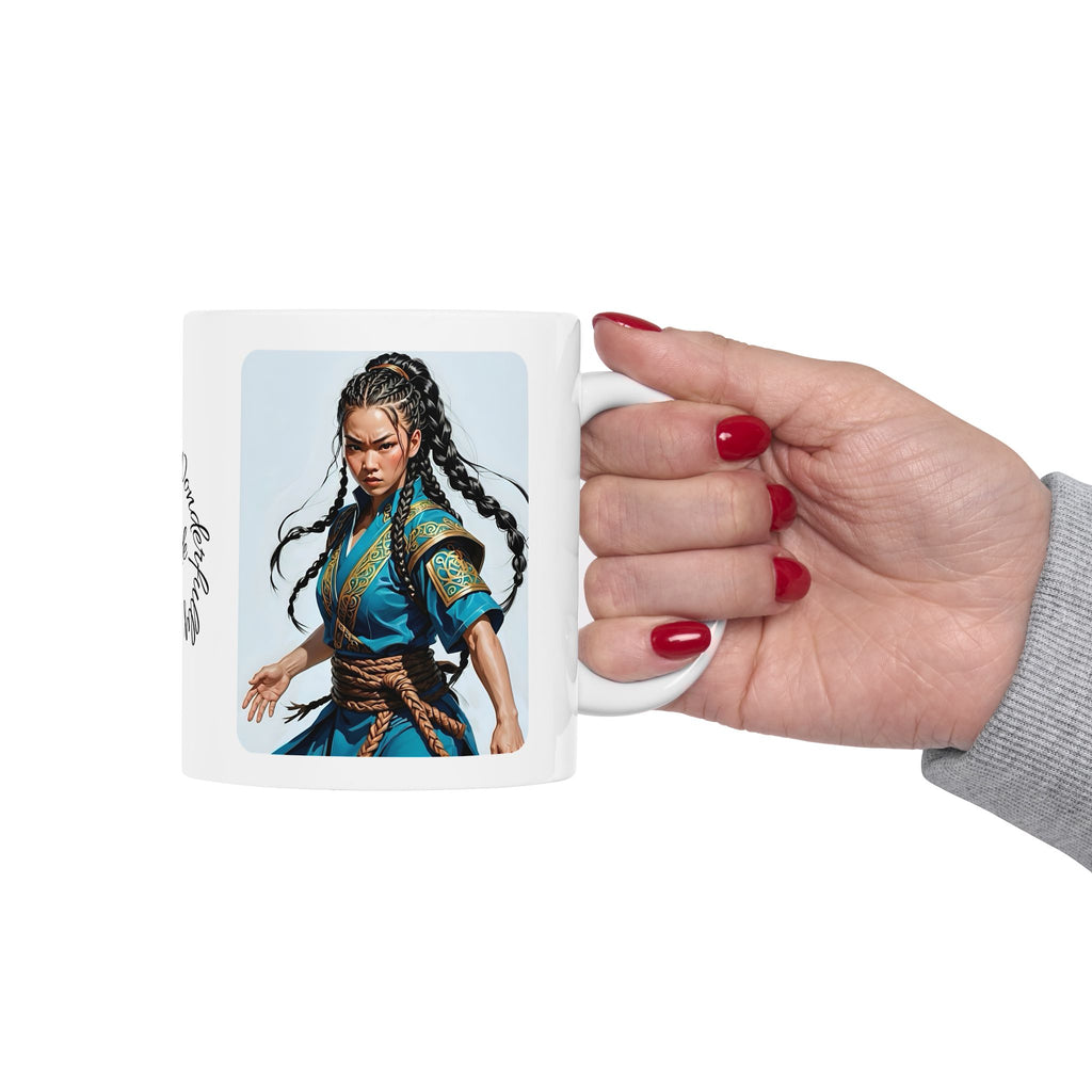 Gentle Woman of Valor #3 White Ceramic Mug - Fearfully & Wonderfully Made Tribute Cup (11oz/15oz)