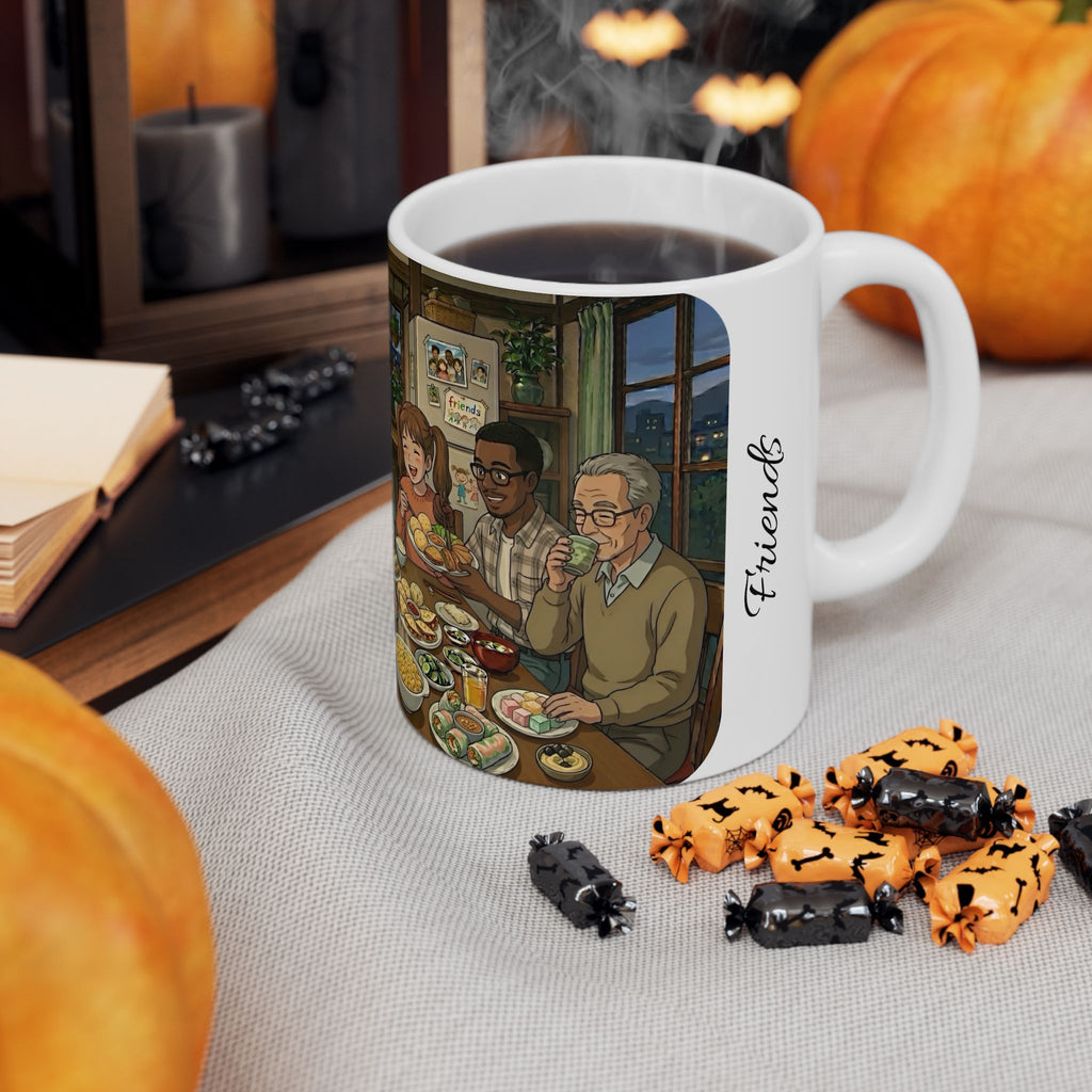 Family & Friends #1 Forever White Ceramic Mug — Cozy Feast Cup (11oz/15oz)