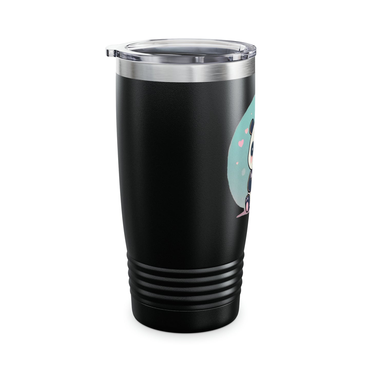 Artzy Panda With Boba Ringneck Tumbler, 20oz