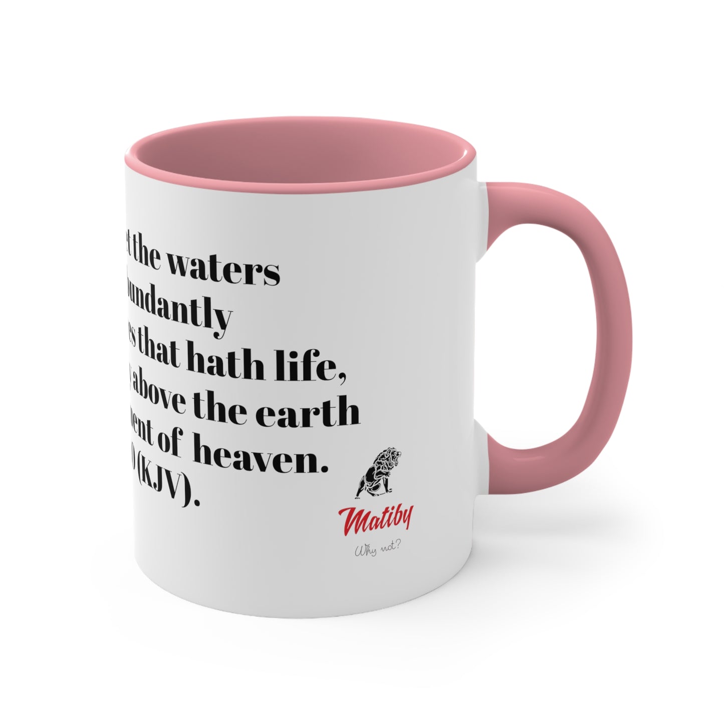 Bible Speaks Gen 1:20 Accent Mug, 11oz