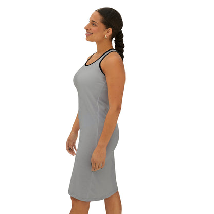 Women's Light Grey Racerback Dress (AOP)