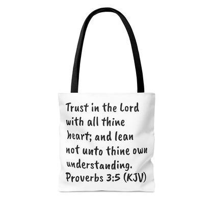 Bible Speaks Proverbs Tote Bag (AOP)