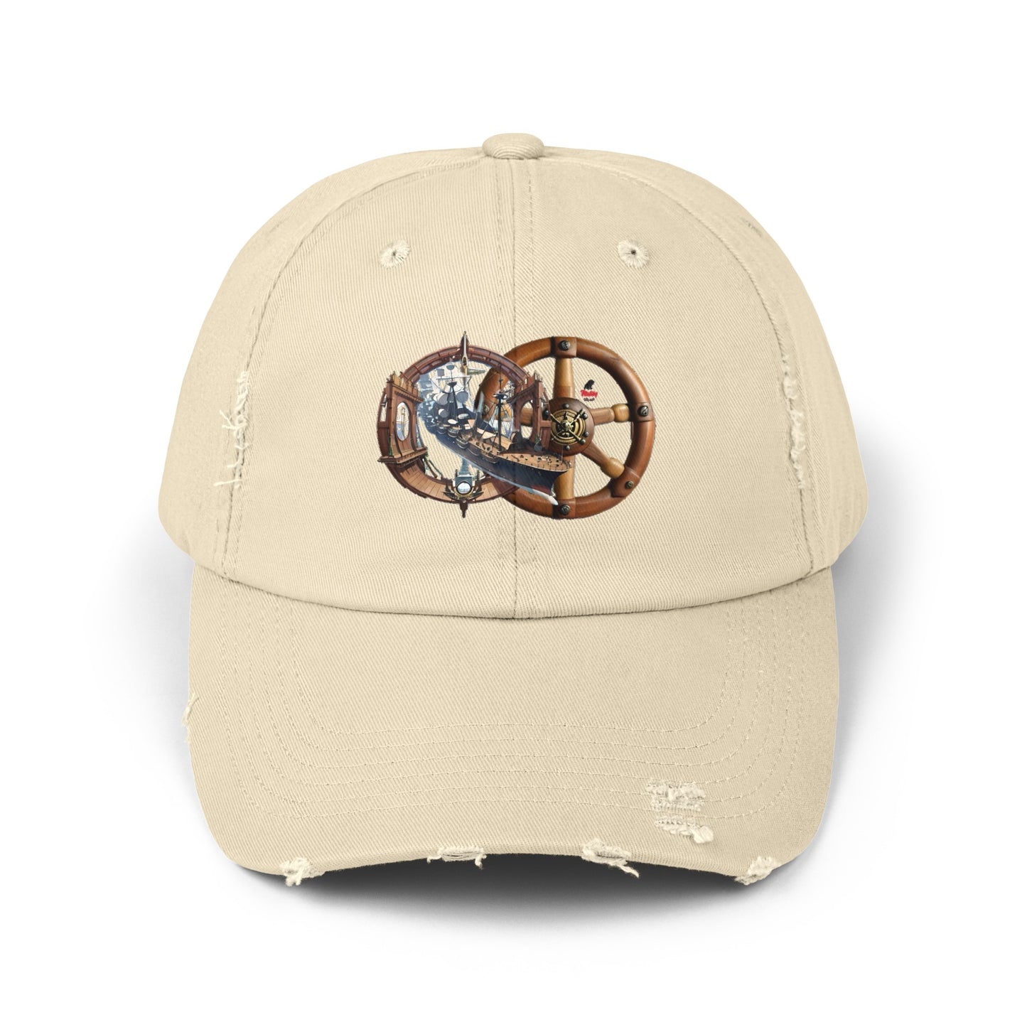 Nautical Unisex Distressed Cap