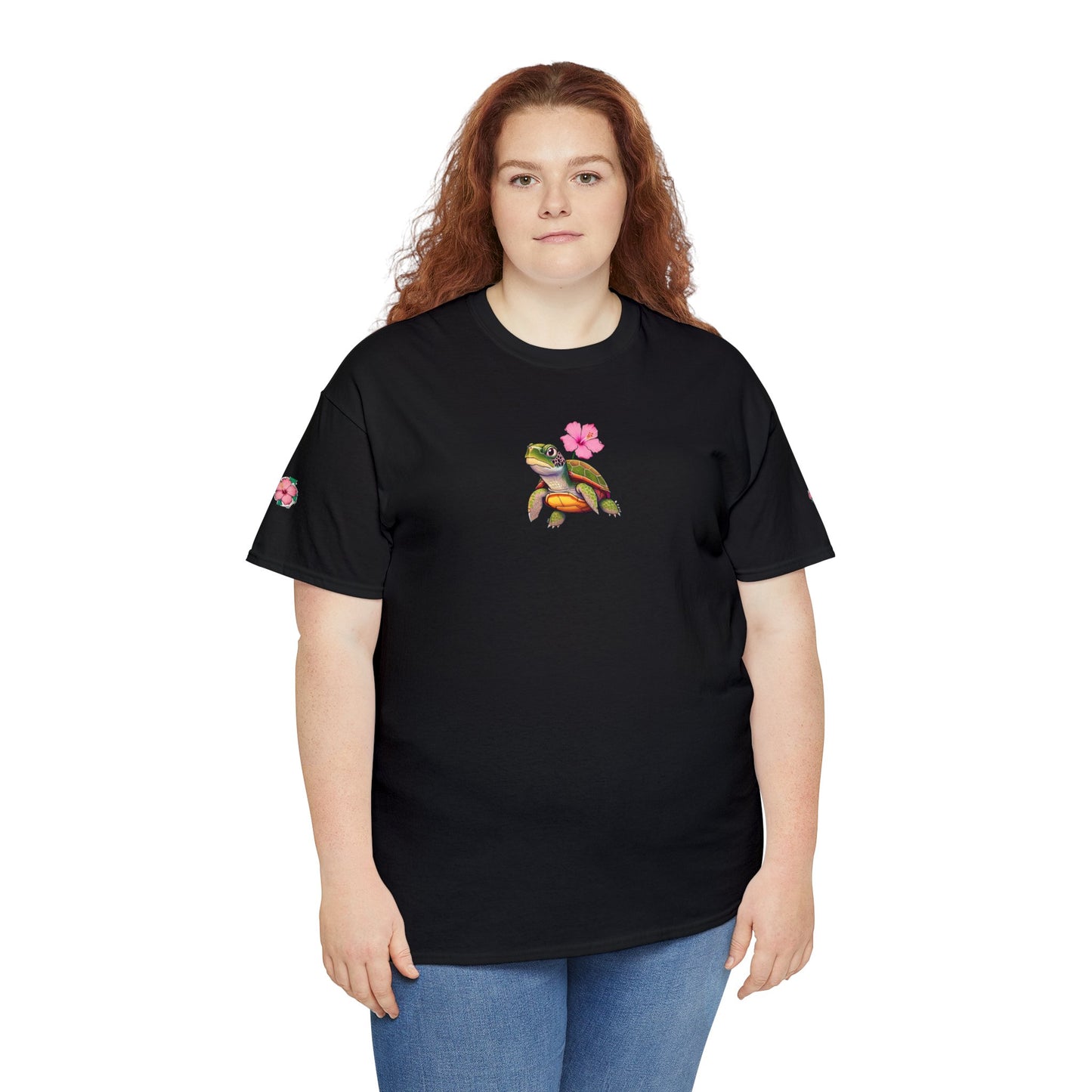 Turtle Flower Unisex Heavy Cotton Tee