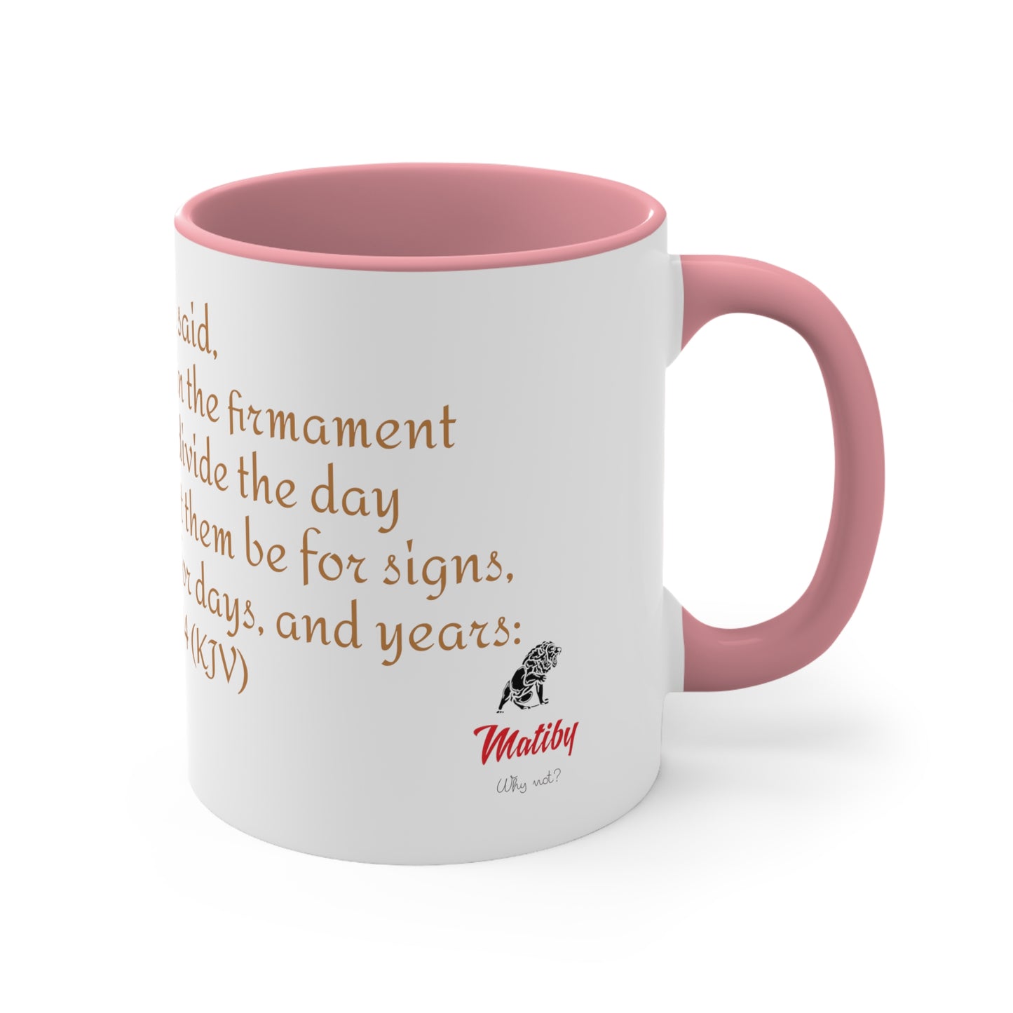 Bible Speaks Gen 1:14 Accent Mug, 11oz