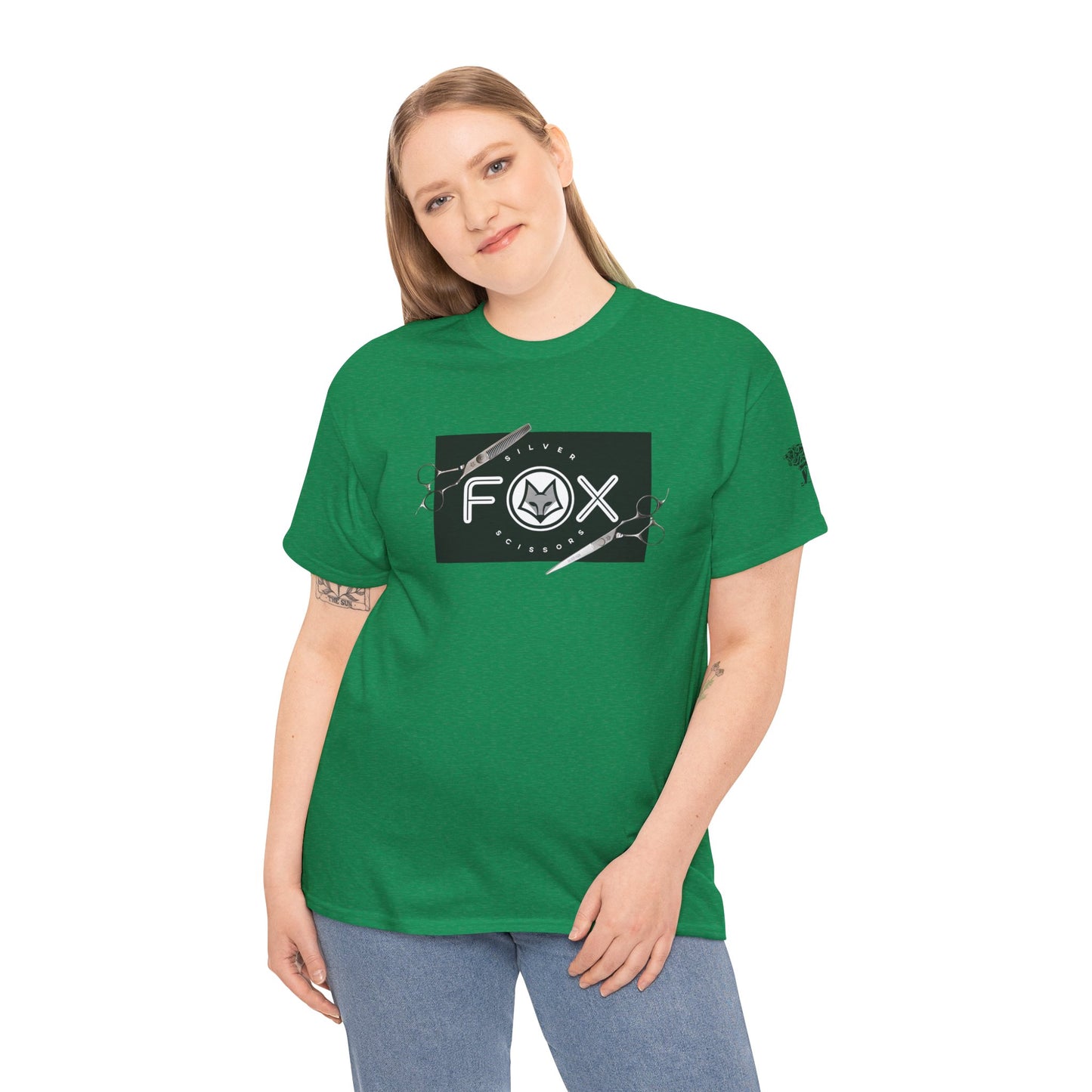 Silver Fox Scissors Unisex Heavy Cotton Tee