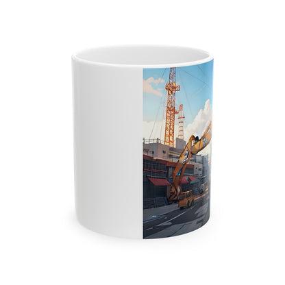 Artzy Construction Ceramic Mug, 11oz