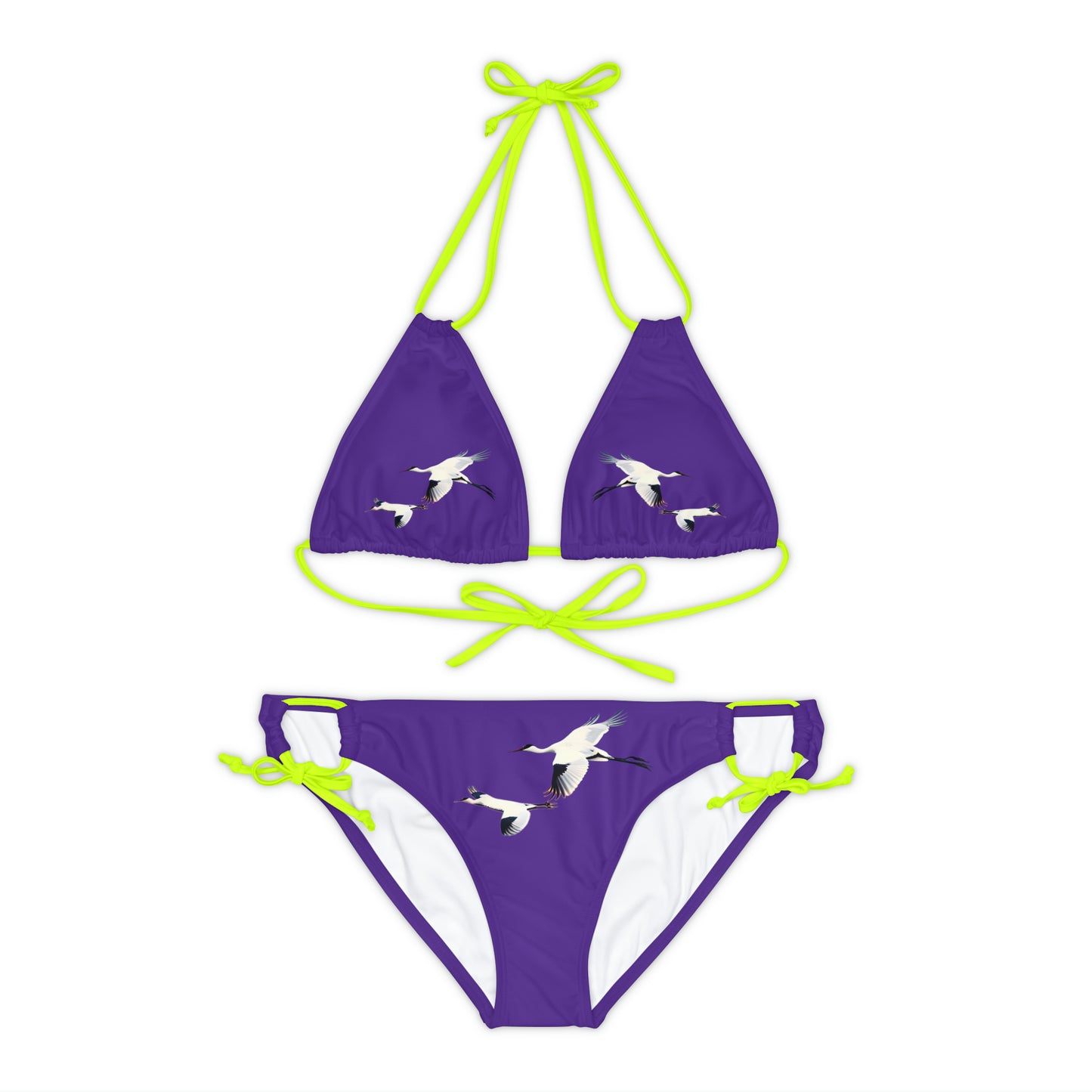 Purple Strappy Bikini Set (AOP)