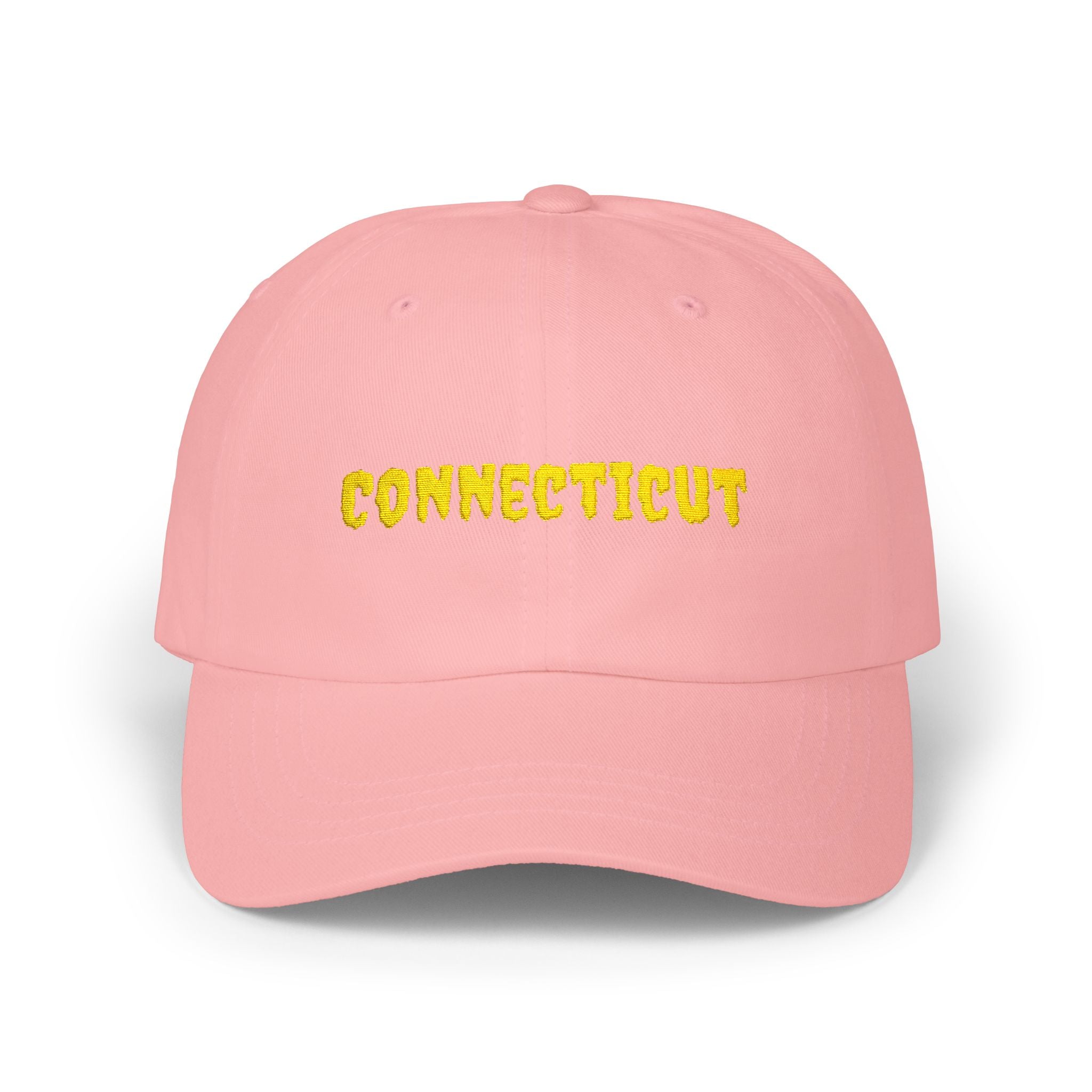 Connecticut United States of America Gold Embroidered Classic Dad Cap | CT 5th USA Baseball Hat