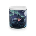 Flying Heli Tank & The Aurora Borealis White Ceramic Mug – Friends, Family & Imaginative Adventures, Celebrating Companionship, Creativity & Life’s Little Wonders Cup (11oz/15oz)