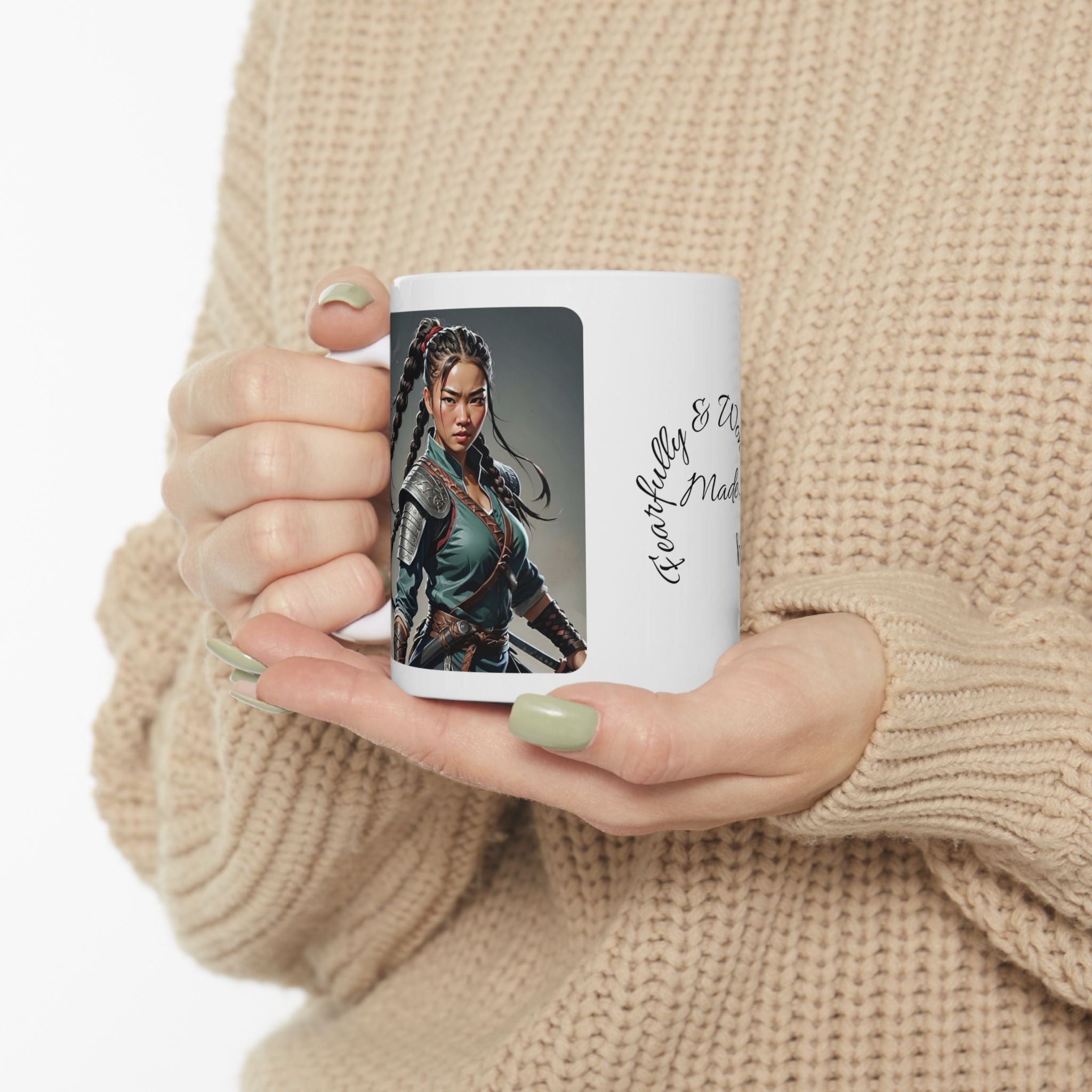 Gentle Woman of Valor #19 White Ceramic Mug - Fearfully & Wonderfully Made Tribute Cup (11oz/15oz)