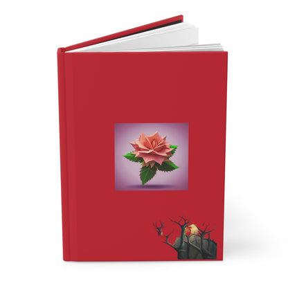 Thorn Rose Hardcover Journal Matte Dark Red