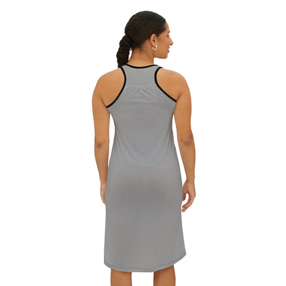 Women's Light Grey Racerback Dress (AOP)