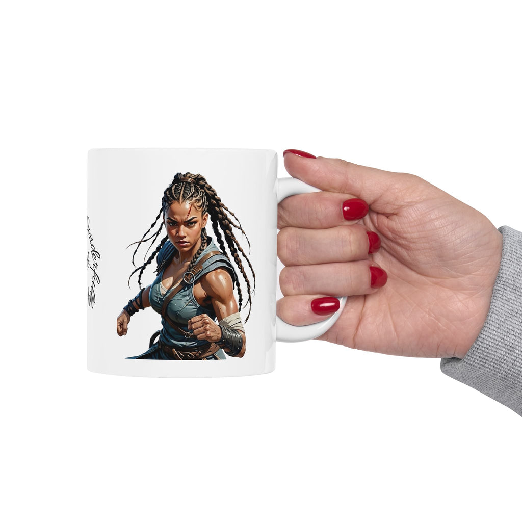 Gentle Woman of Valor #28 White Ceramic Mug - Fearfully & Wonderfully Made Tribute Cup (11oz/15oz)