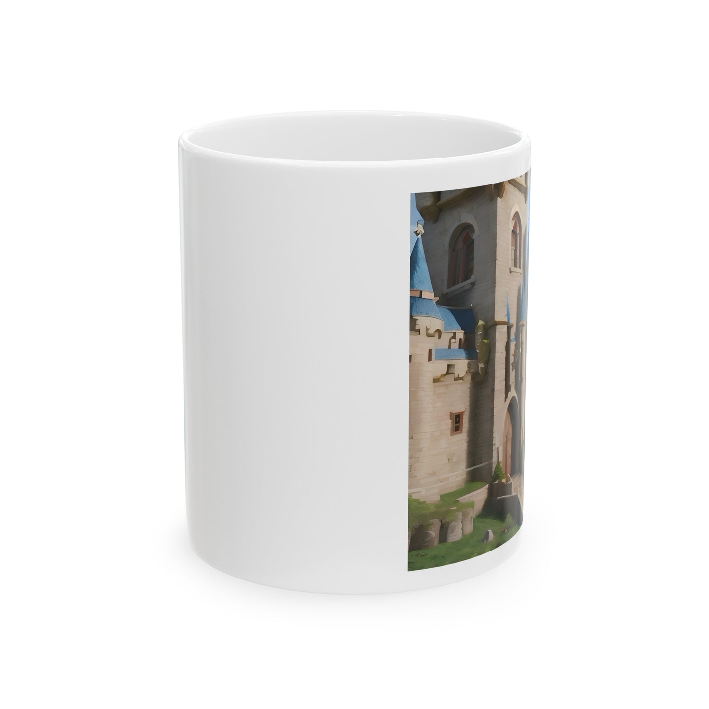 Artzy Castle Ceramic Mug, 11oz