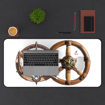 Nautical Desk Mat, White