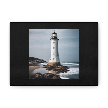 Lighthouse Black Canvas Gallery Wraps