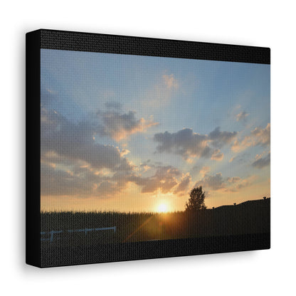 Sunset Black Canvas Gallery Wraps