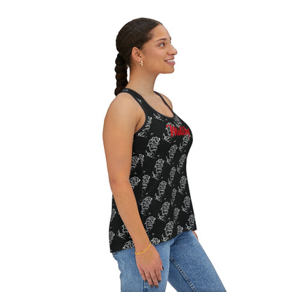 Women's Black Tank Top (AOP)