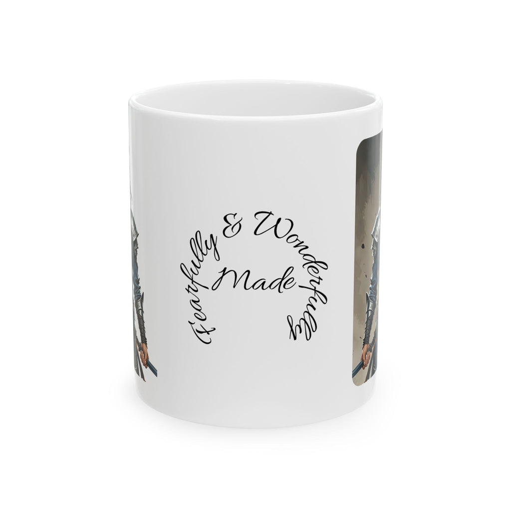 Gentle Woman of Valor #23 White Ceramic Mug - Fearfully & Wonderfully Made Tribute Cup (11oz/15oz)