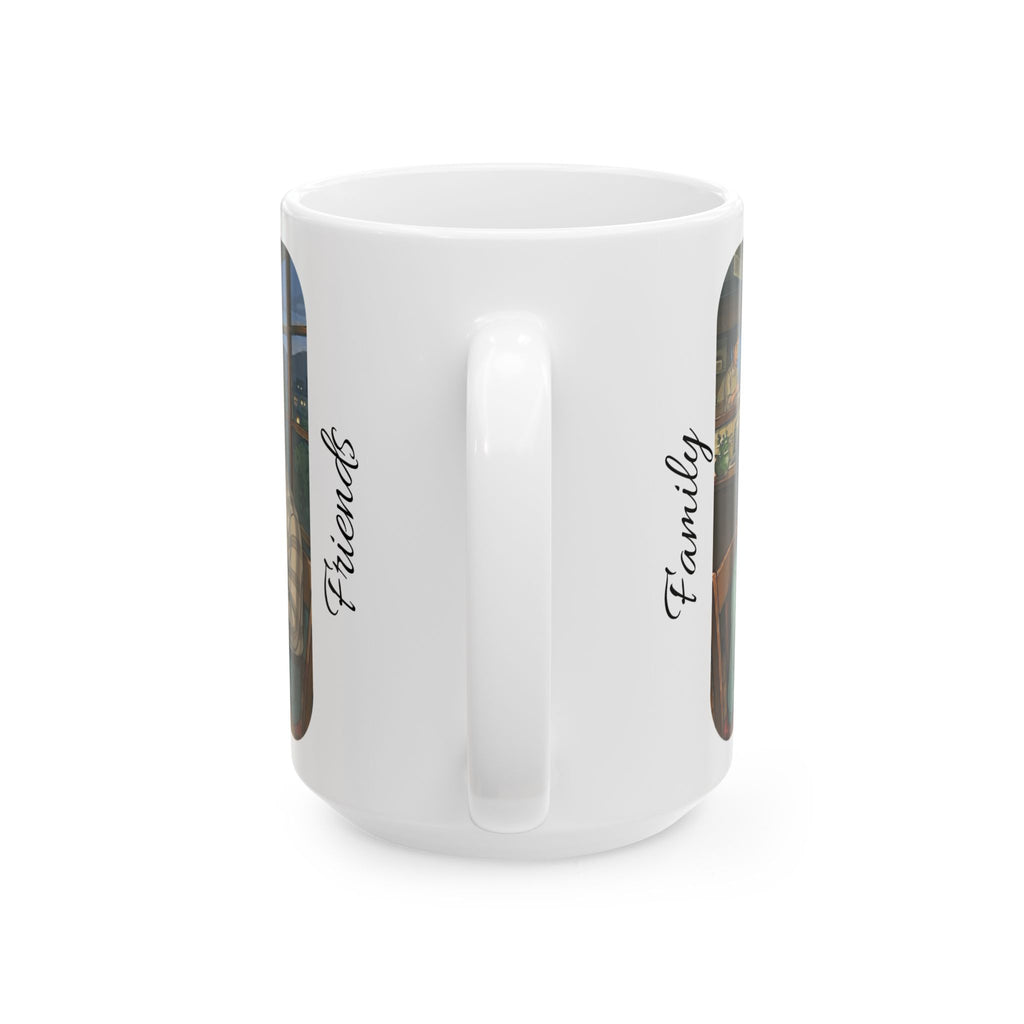 Family & Friends #4 Forever White Ceramic Mug — Cozy Feast Cup (11oz/15oz)