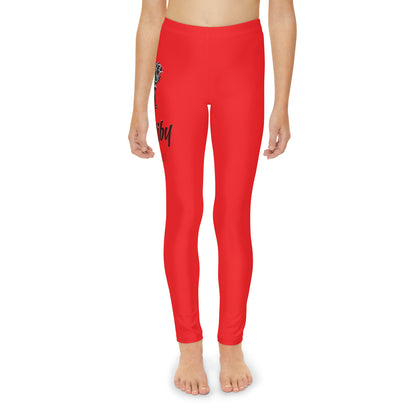 Youth Red Full-Length Leggings (AOP)