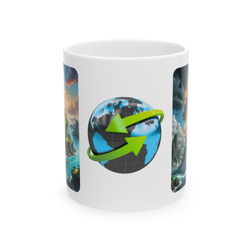 Contrast & Perspective #7 White Ceramic Mug — Time & Chance Daily Cup (11oz, 15oz)