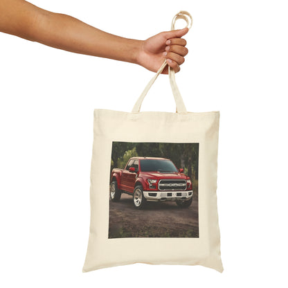 Pickup Truck Cotton Canvas Tote Bag