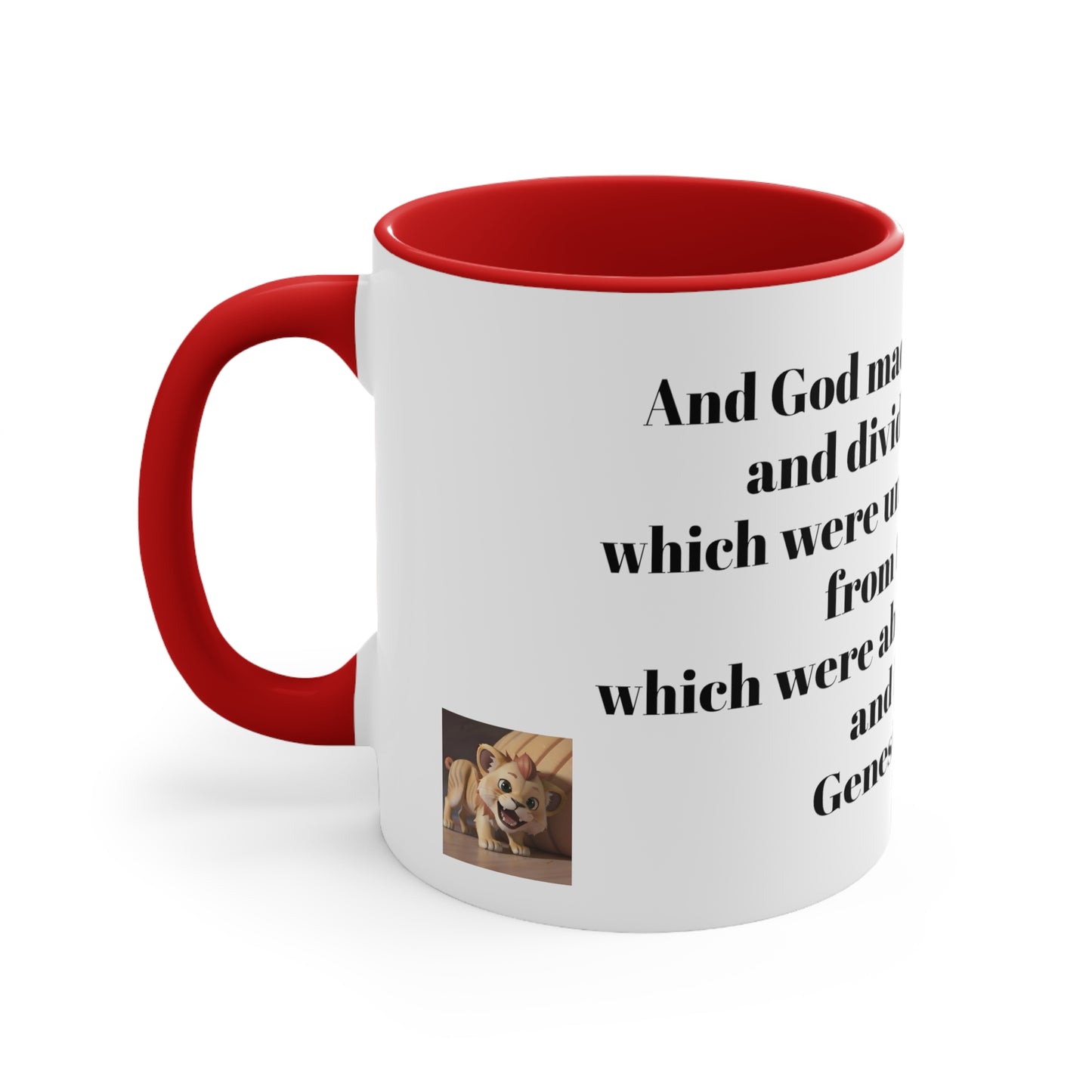 Bible Speaks Gen 1:7 Accent Mug, 11oz