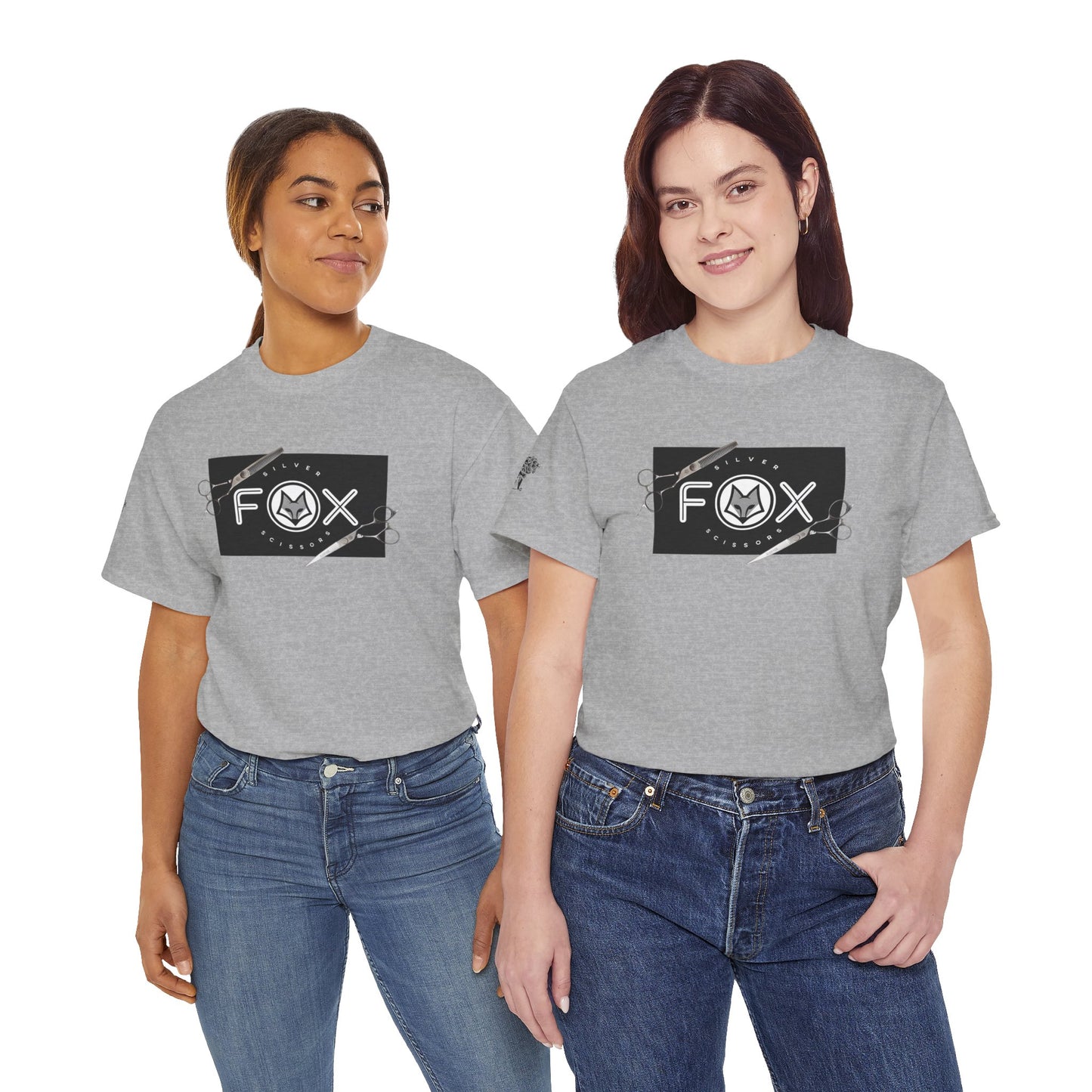 Silver Fox Scissors Unisex Heavy Cotton Tee