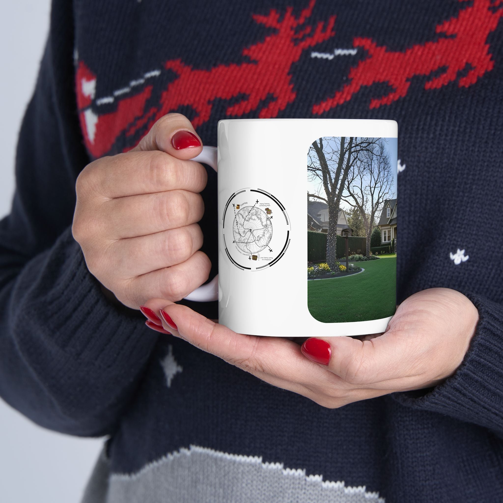 Cozy Architecture & Dreamy Landscapes #3 White Ceramic Mug – Homes Home Sweet Home Cup (11oz/15oz)