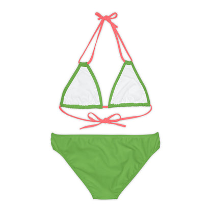 Green Strappy Bikini Set (AOP)