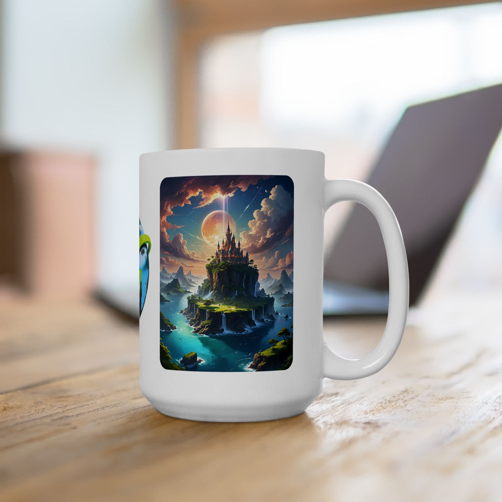 Contrast & Perspective #6 White Ceramic Mug — Time & Chance Daily Cup (11oz, 15oz)