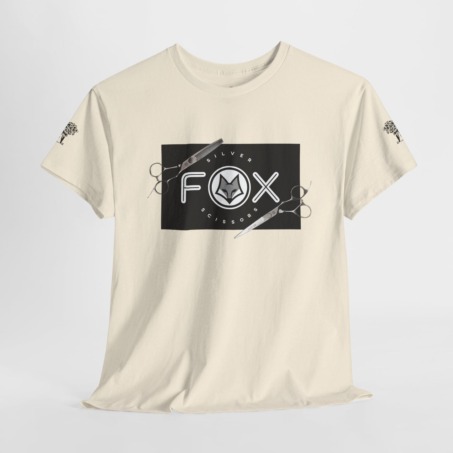 Silver Fox Scissors Unisex Heavy Cotton Tee