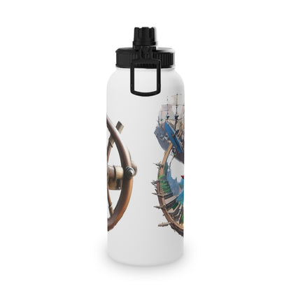 Nautical Helm Stainless Steel Water Bottle, Sports Lid