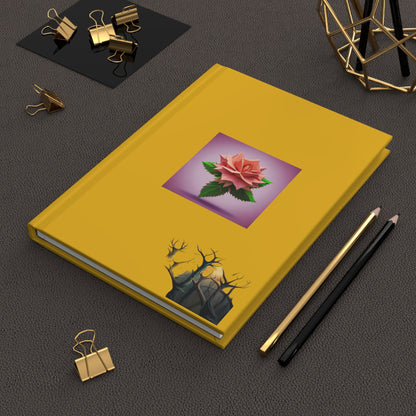 Thorn Rose Hardcover Journal Matte Yellow