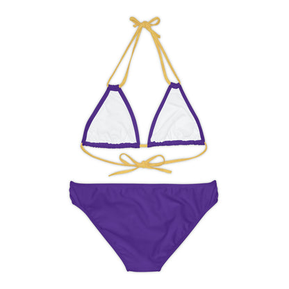 Purple Strappy Bikini Set (AOP)