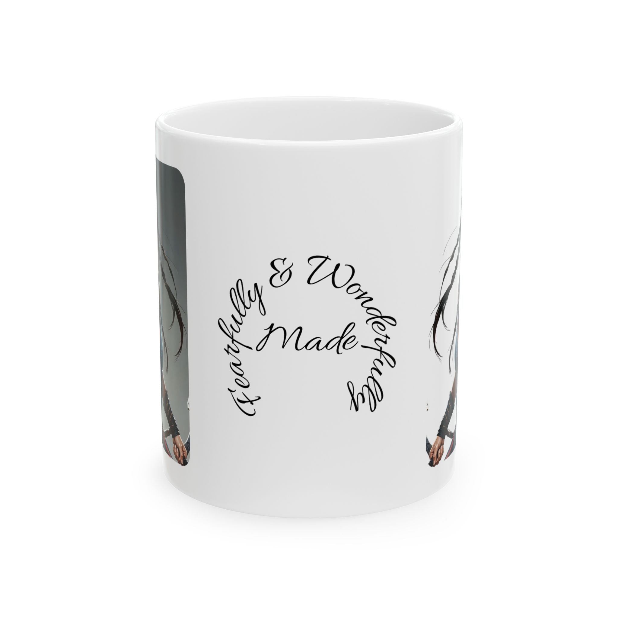 Gentle Woman of Valor #20 White Ceramic Mug - Fearfully & Wonderfully Made Tribute Cup (11oz/15oz)