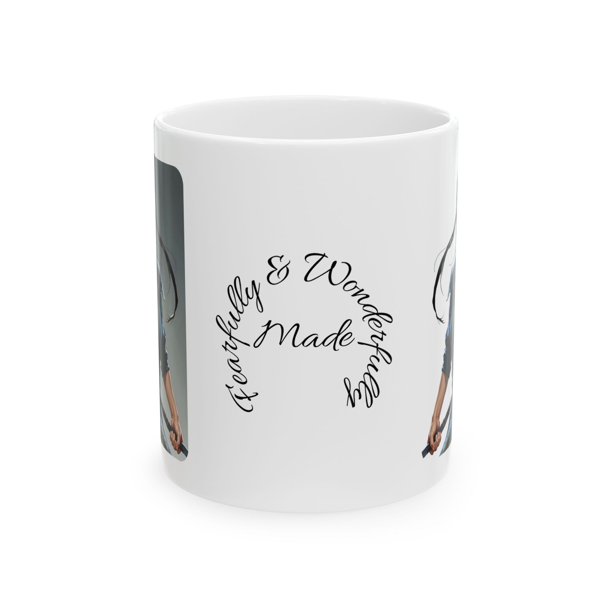 Gentle Woman of Valor #17 White Ceramic Mug - Fearfully & Wonderfully Made Tribute Cup (11oz/15oz)