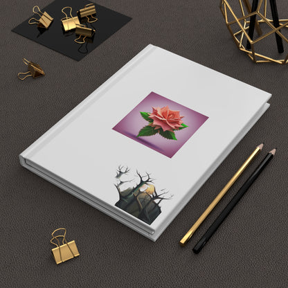 Thorn Rose Hardcover Journal Matte White