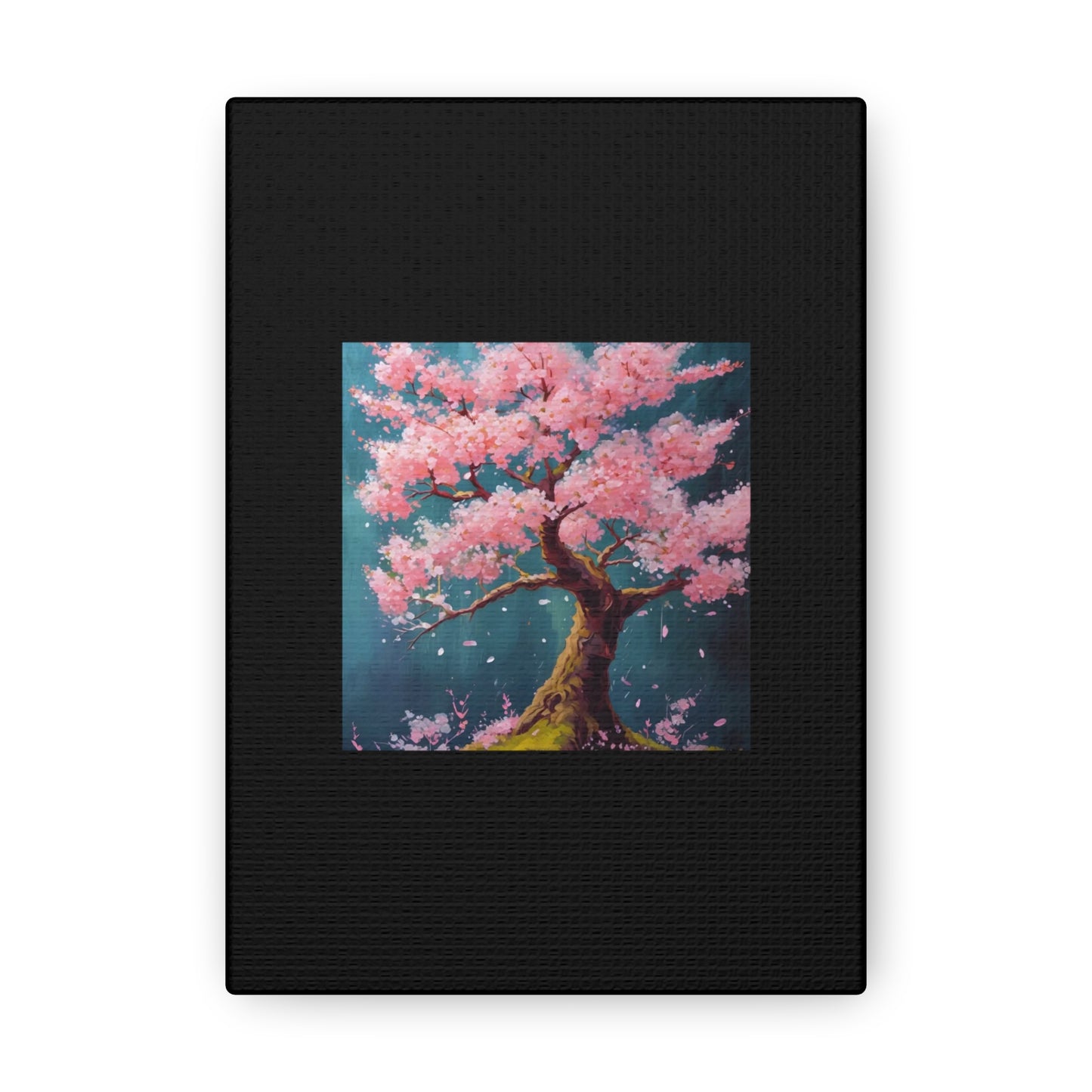 Cherry Blossom Black Canvas Gallery Wraps