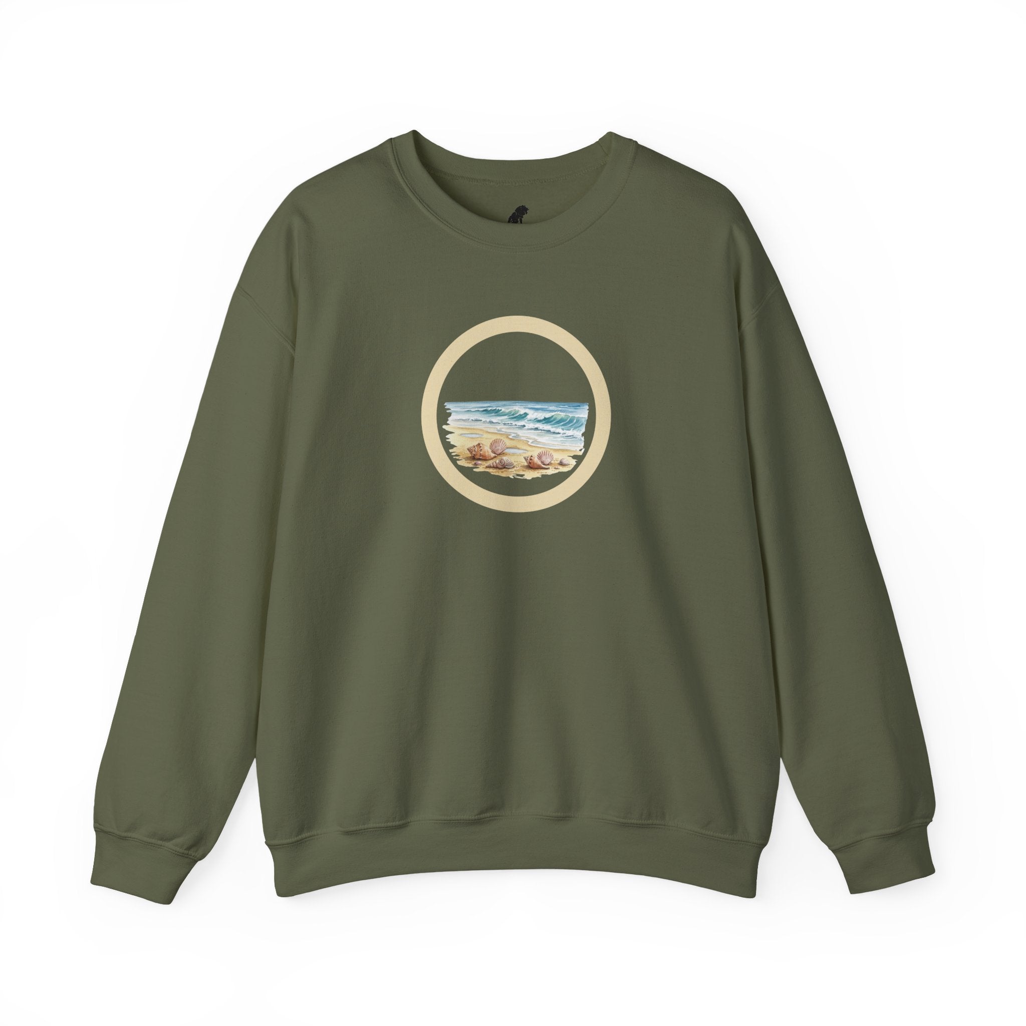 Beach Circle Crewneck Sweatshirt — Coastal Sunset Sweater
